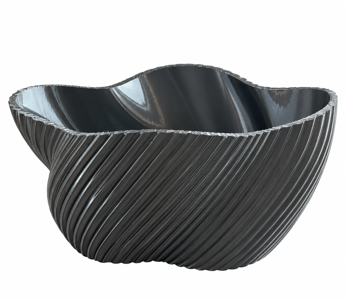 Opal Skål Stor Metallic – grå
