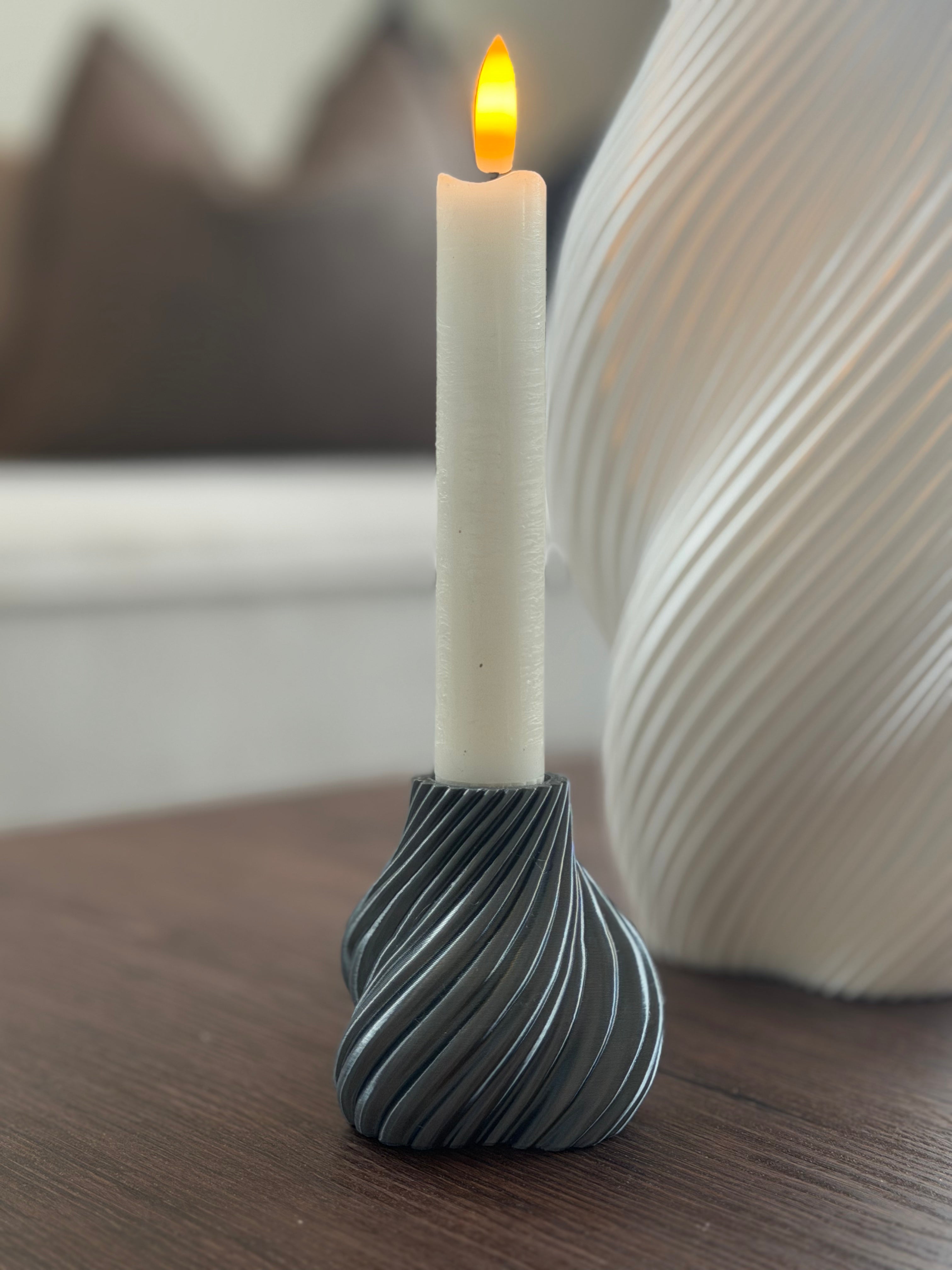 Opal Kronelysholder Metallic Lav i grå