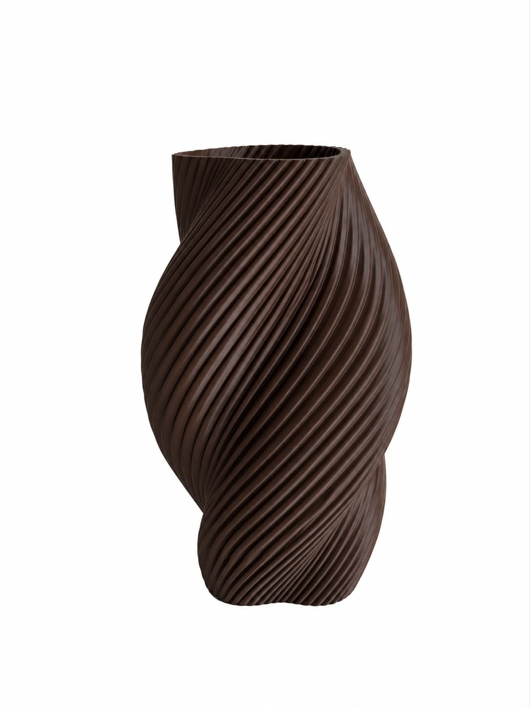 Opal vase i sjokoladebrun