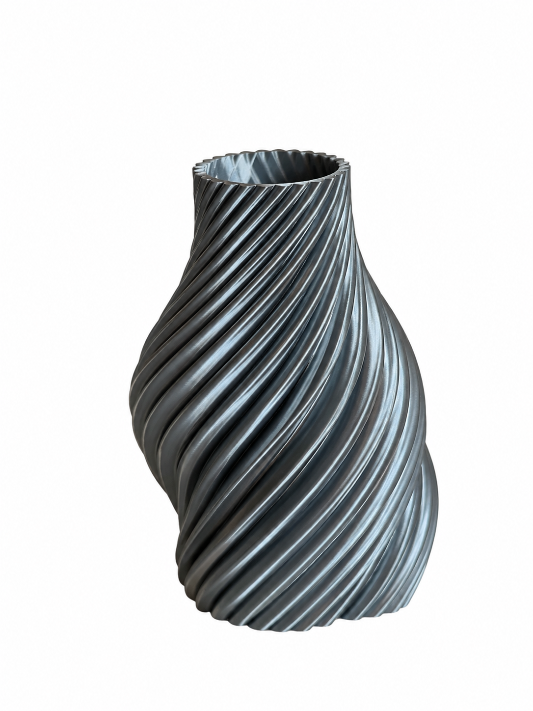 Opal Kronelysholder Metallic Høy i grå, uten bakgrunn