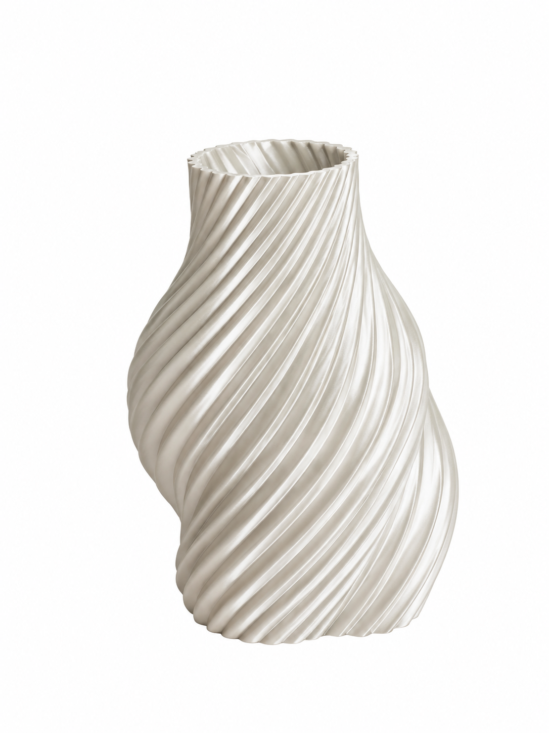 Opal Kronelysholder Metallic Høy i hvit, uten bakgrunn