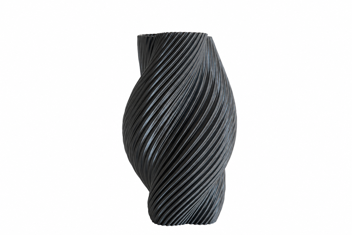 Opal Vase Metallic i grå, uten bakgrunn