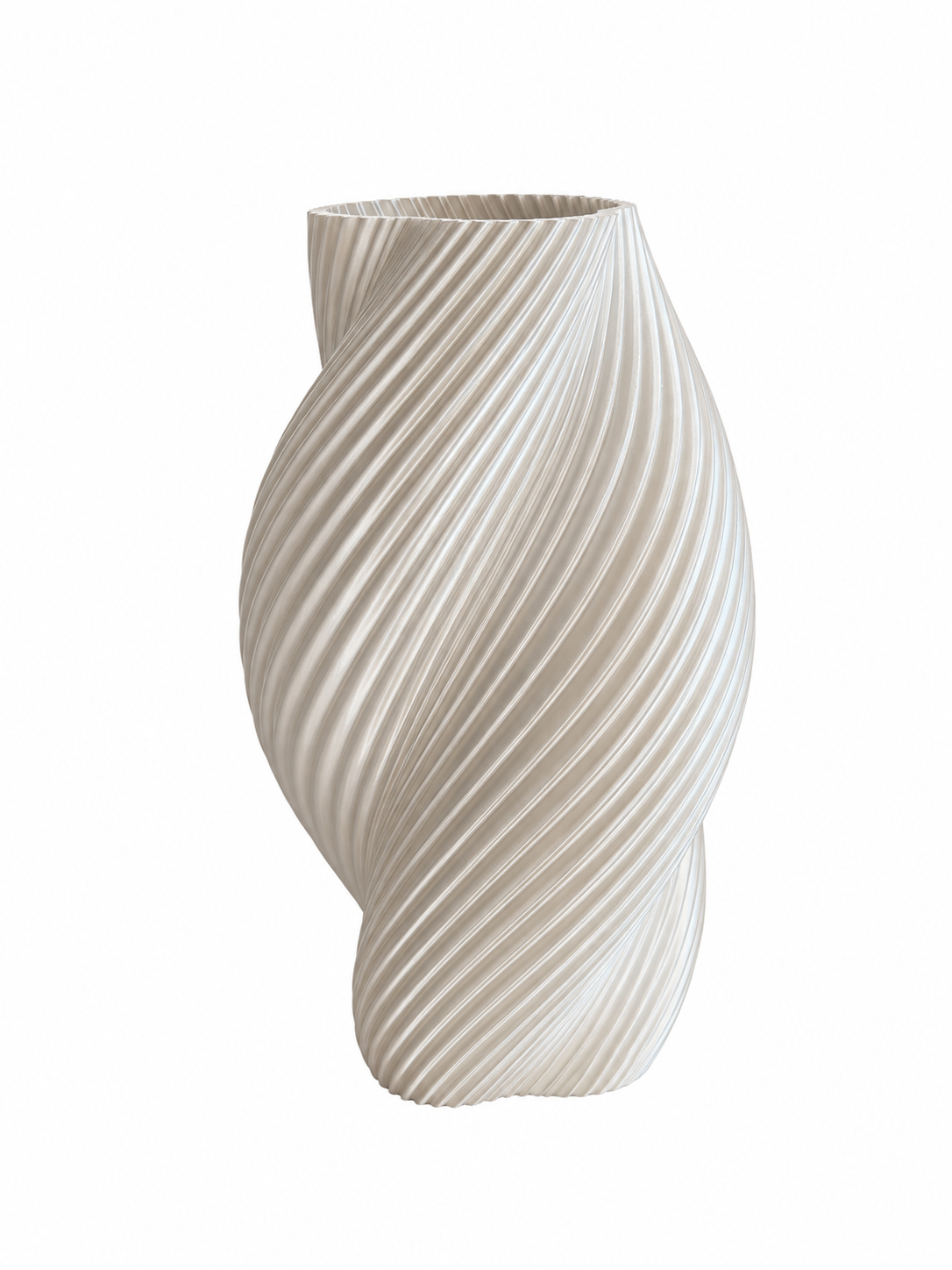 Opal Vase Metallic i hvit, uten bakgrunn